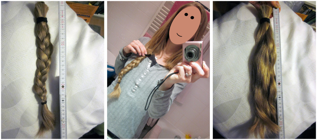 Hair Donation - before and after - the after shot - I need to wash my hair again tomorrow and dry it to get it nice and straight