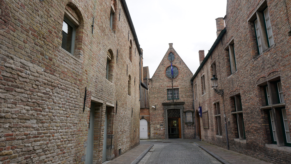 You could find empty streets a bit outside - Bruges, Belgium