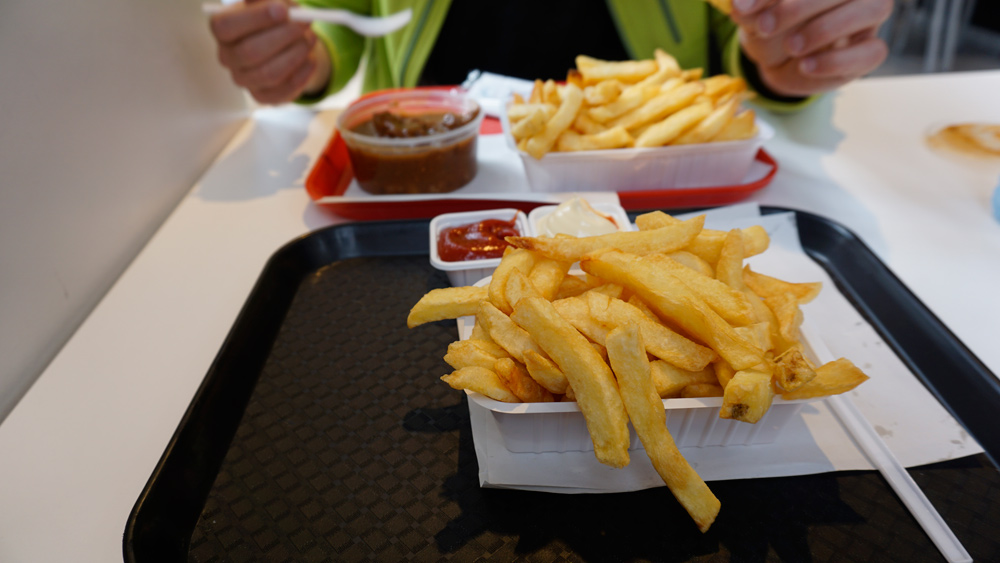 And French Fries with stew for Lunch on Wednesday - so good but so many!