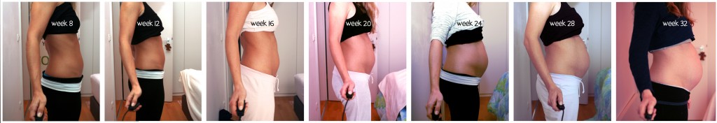 baby bump weeks 8 - 32